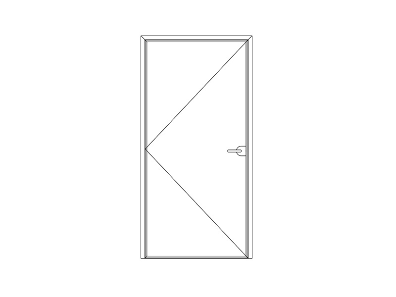 68 Bathroom swing door( non thermal break)