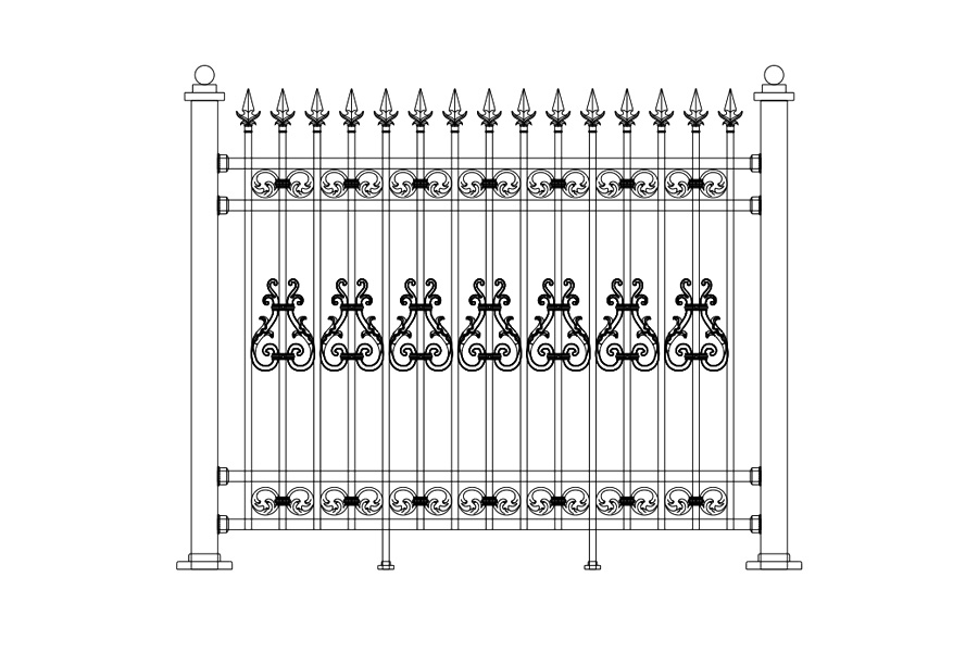 8080 Aluminium fence