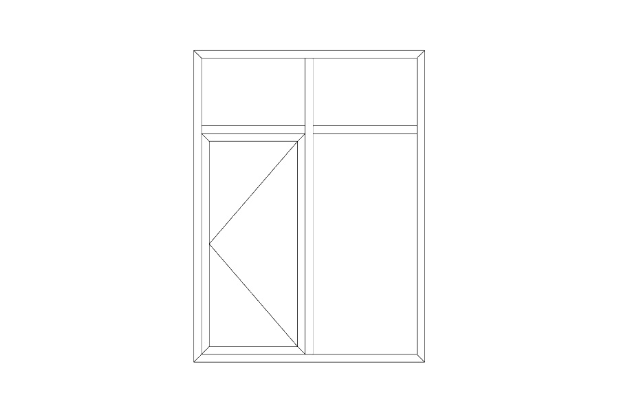 7052 Series casement window swing inward (thermal break)