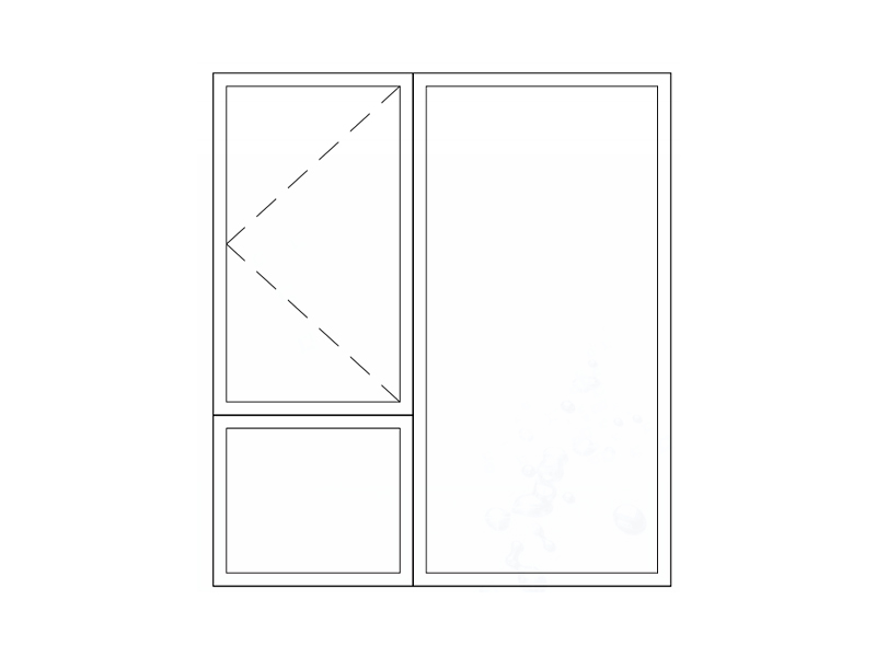 113 Casement window swing outword with fly screen( thermal break)