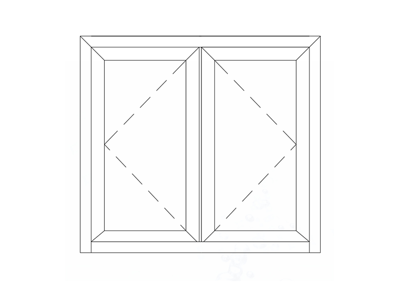 70 Series hinge door swing outward (thermal break)